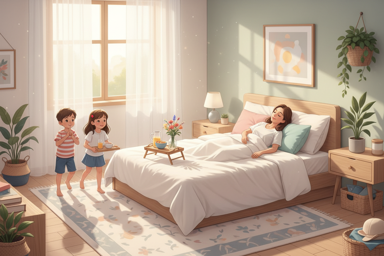 Kid‑Approved Mother’s Day Morning How To Let Mum Sleep In And Keep The Bed Comfy