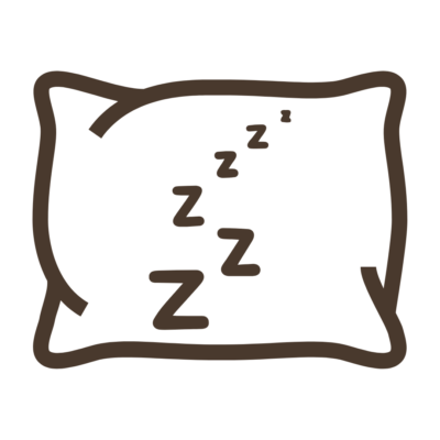pillow graphic with zzzz